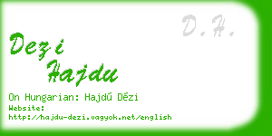 dezi hajdu business card
