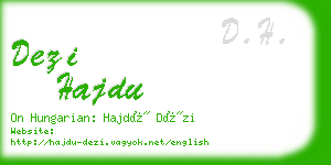 dezi hajdu business card